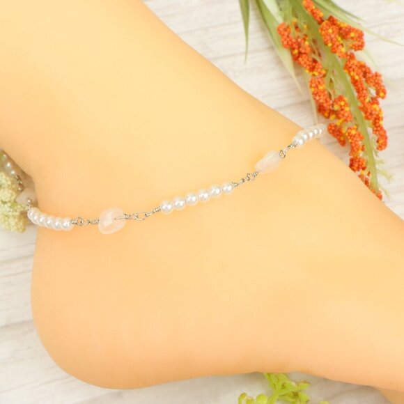 "Handmade Anklet – Elegant & Delicate Jewelry for Women | UNVRC1388 - Picture 7 of 10